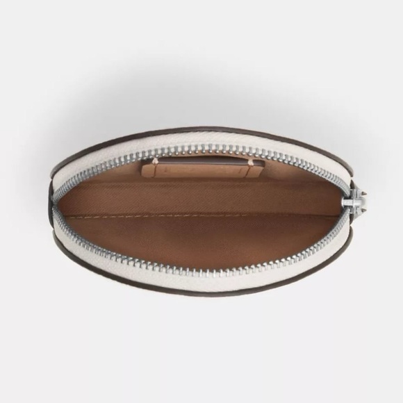 Coach Halloween Skull Coin Card Case in Chalk White Crossgrain Leather NWT - Picture 9 of 10